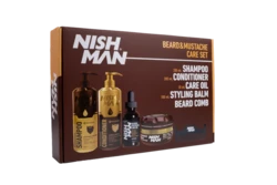 NISHMAN Beard & Mustache Care Set – ערכת טיפוח מושלמת לזקן ולשפם