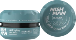 NISHMAN M12 Sea Salt Fibre Matte Wax – ווקס סיבי מט במרקם מלח ים 100